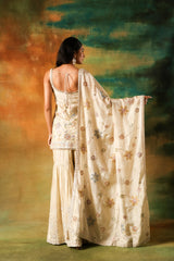 Ivory Multicolor Tissue Sharara