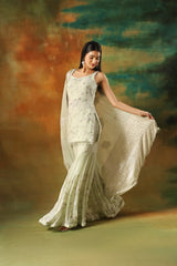 Pista Embroidered Georgette Shirt Sharara