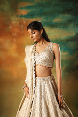 Gold tissue jacquard lehenga choli for weddings and festive functions