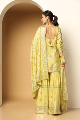 Blooming Floral Sequin Sharara – Designer Wear for Weddings