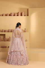 Net Kalidar cutdana and beads work Lehenga