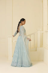 Net Kalidar cutdana and beads work Lehenga