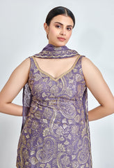 Mauve and Gold Sharara