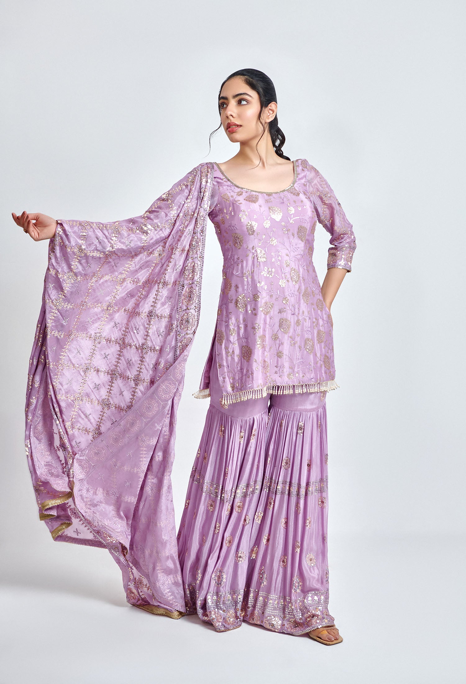 Purple and Gold Sharara