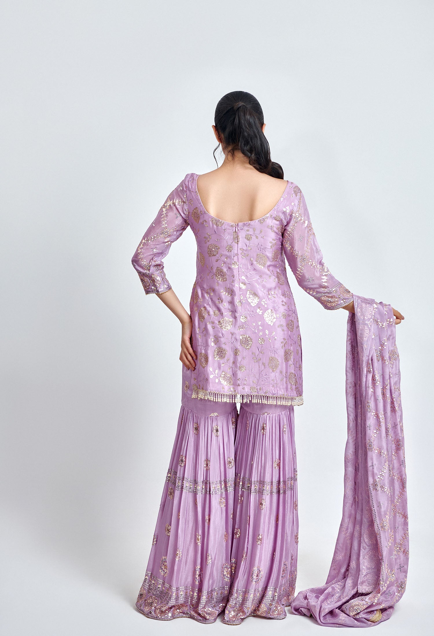 Purple and Gold Sharara