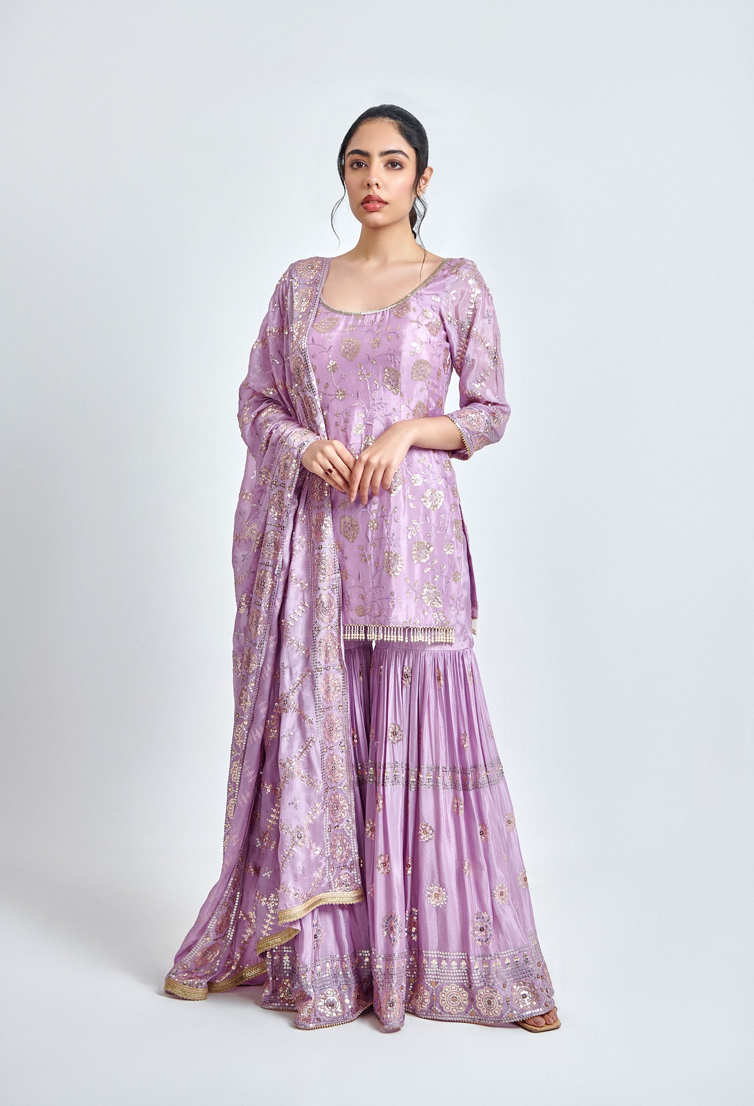 Purple and Gold Sharara