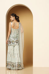 Themed Sequin Adorned Shirt and Sharara