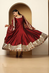 Border Embroidered Anarkali Set