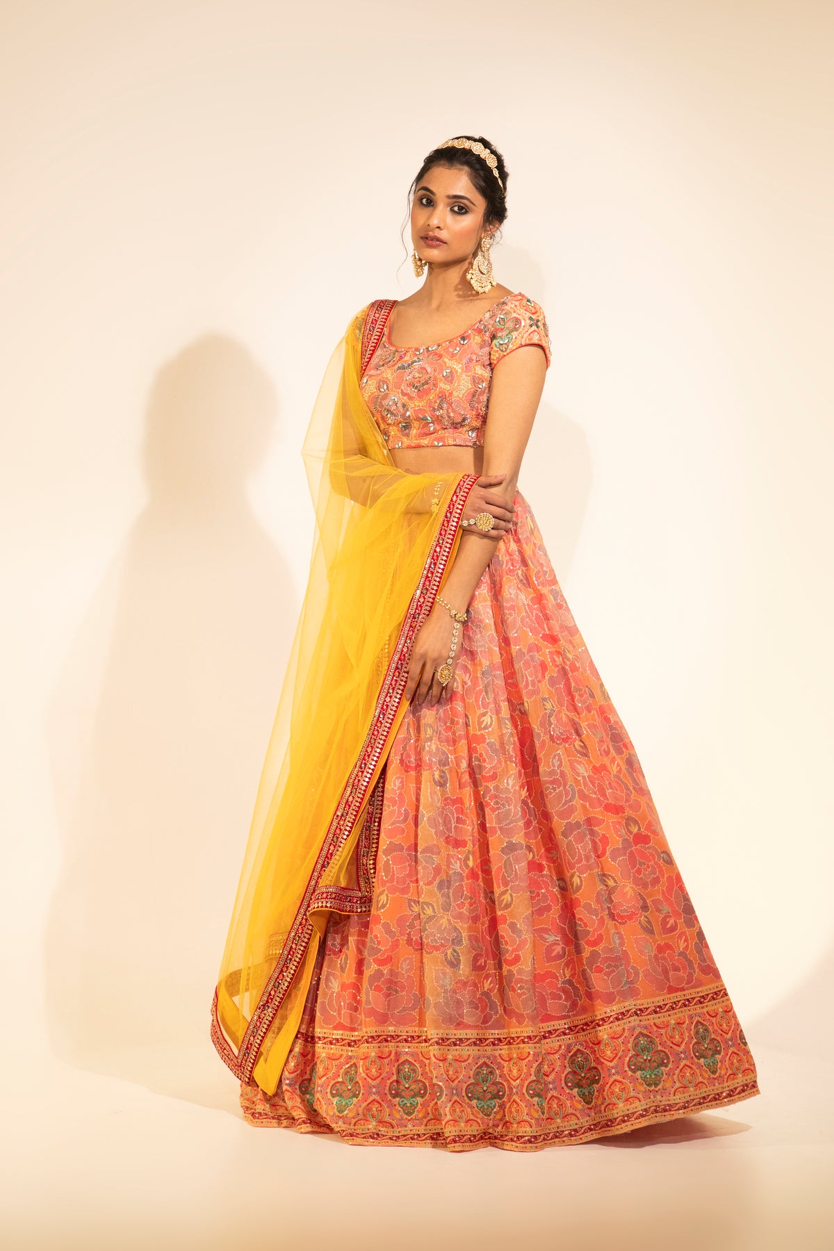 Floral Blossom Printed Lehenga Set