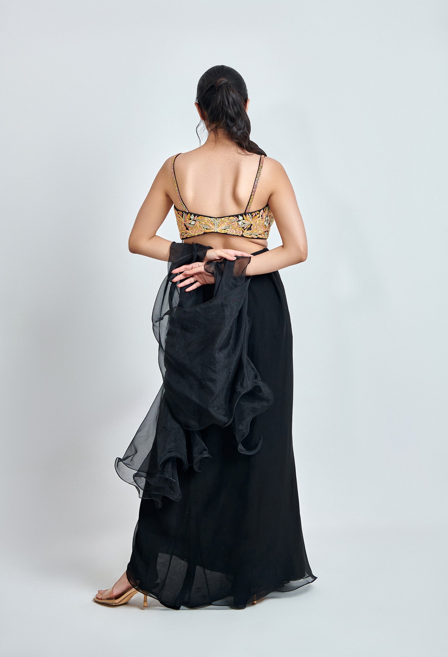 Black Drape Skirt