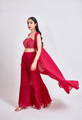 Pomegranate Sharara Cape