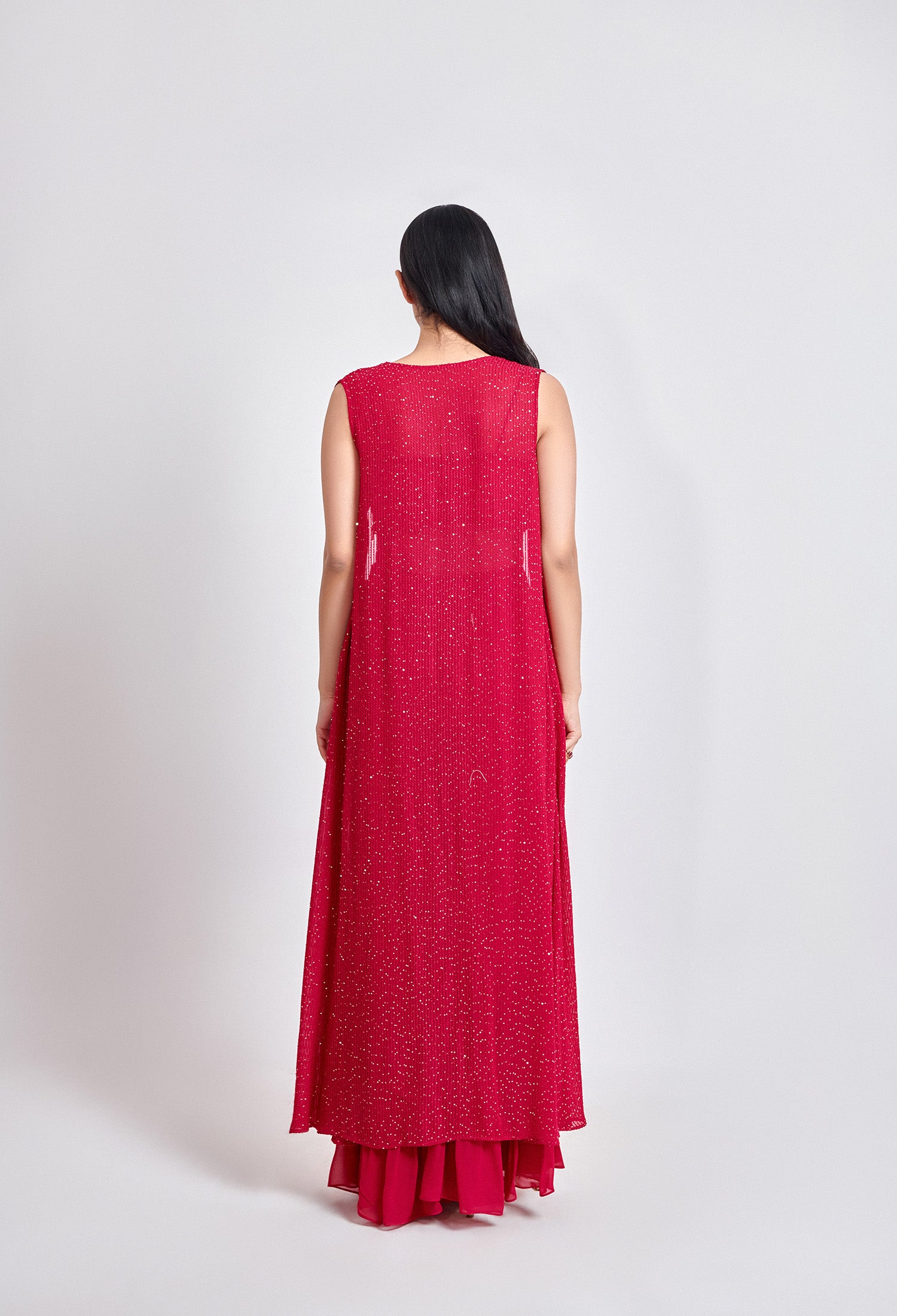 Pomegranate Sharara Cape