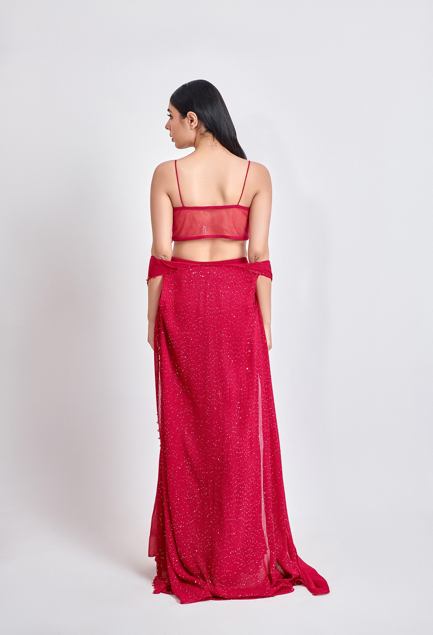 Pomegranate Sharara Cape