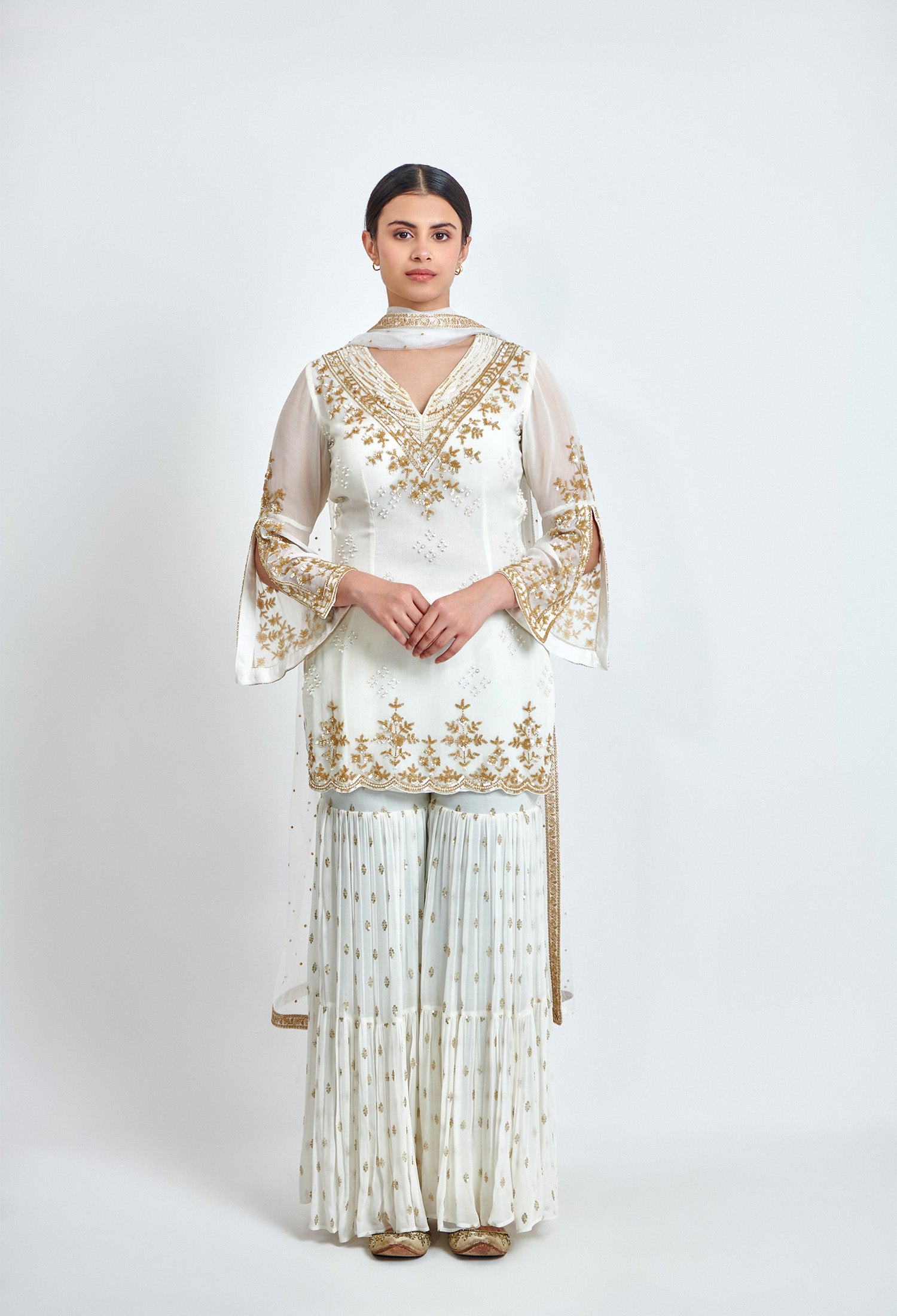 Ivory Bell Selvees Kurta and Sharara