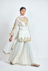 Ivory Bell Selvees Kurta and Sharara