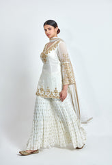 Ivory Bell Selvees Kurta and Sharara