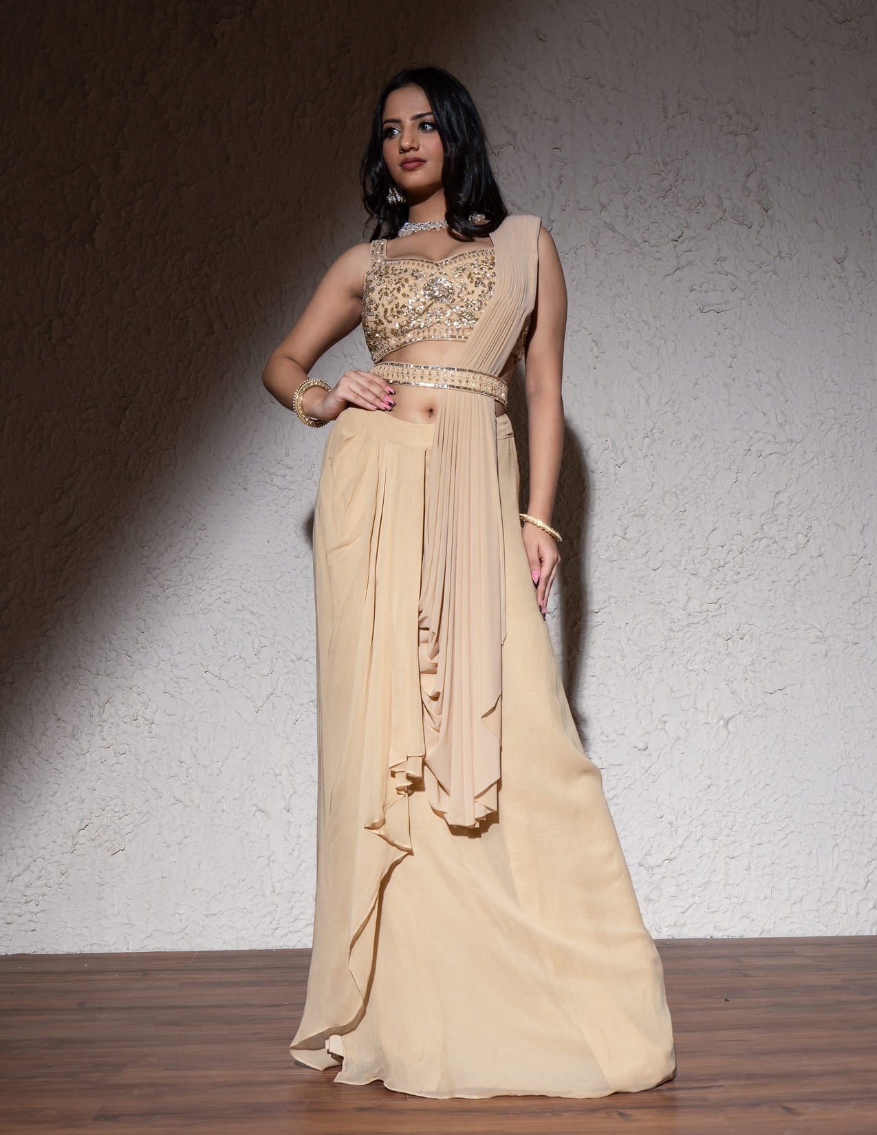 Georgette Draped Saree