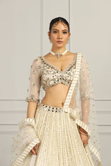 Sequin & Bead Embroidered Bridal Lehenga Set