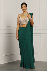 Sharara With Attached Dupatta and Embellished Blouse