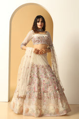 Floral Embroidered Lehenga Set