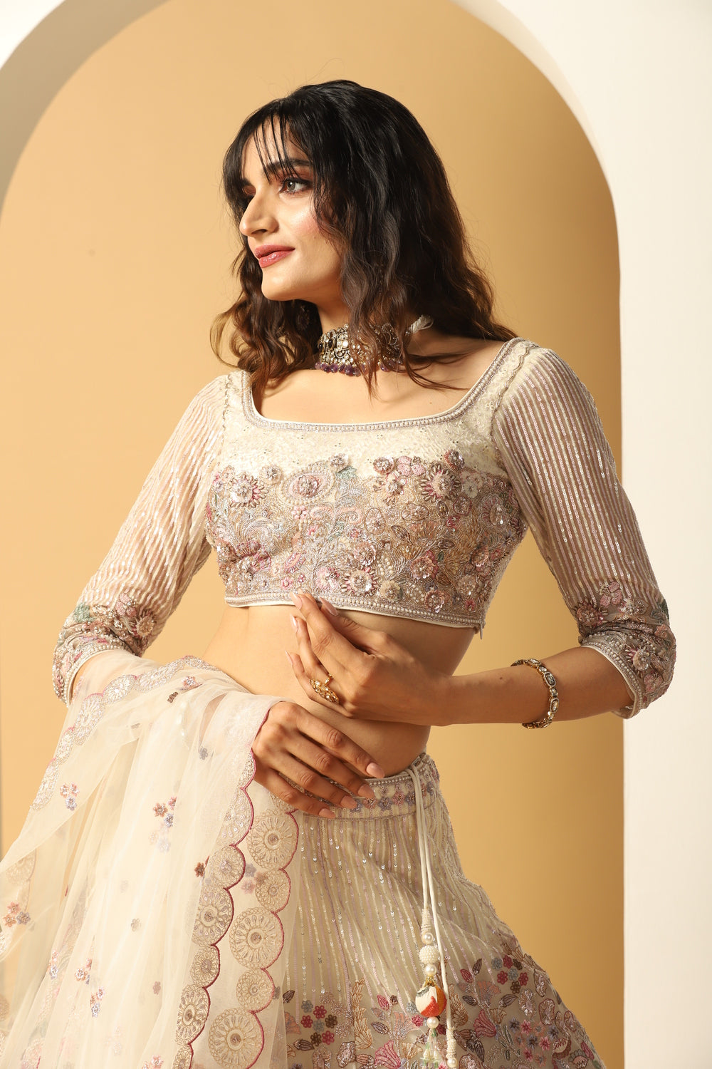 Floral Embroidered Lehenga Set