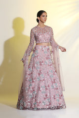 Cutdana sequin lehenga