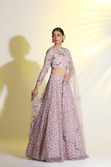 Cutdana beads and sequin work lehenga