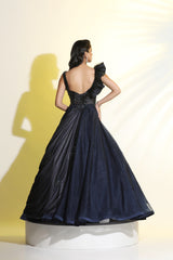 Draped ball Gown