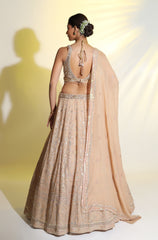 Golden semi bridal Lehenga