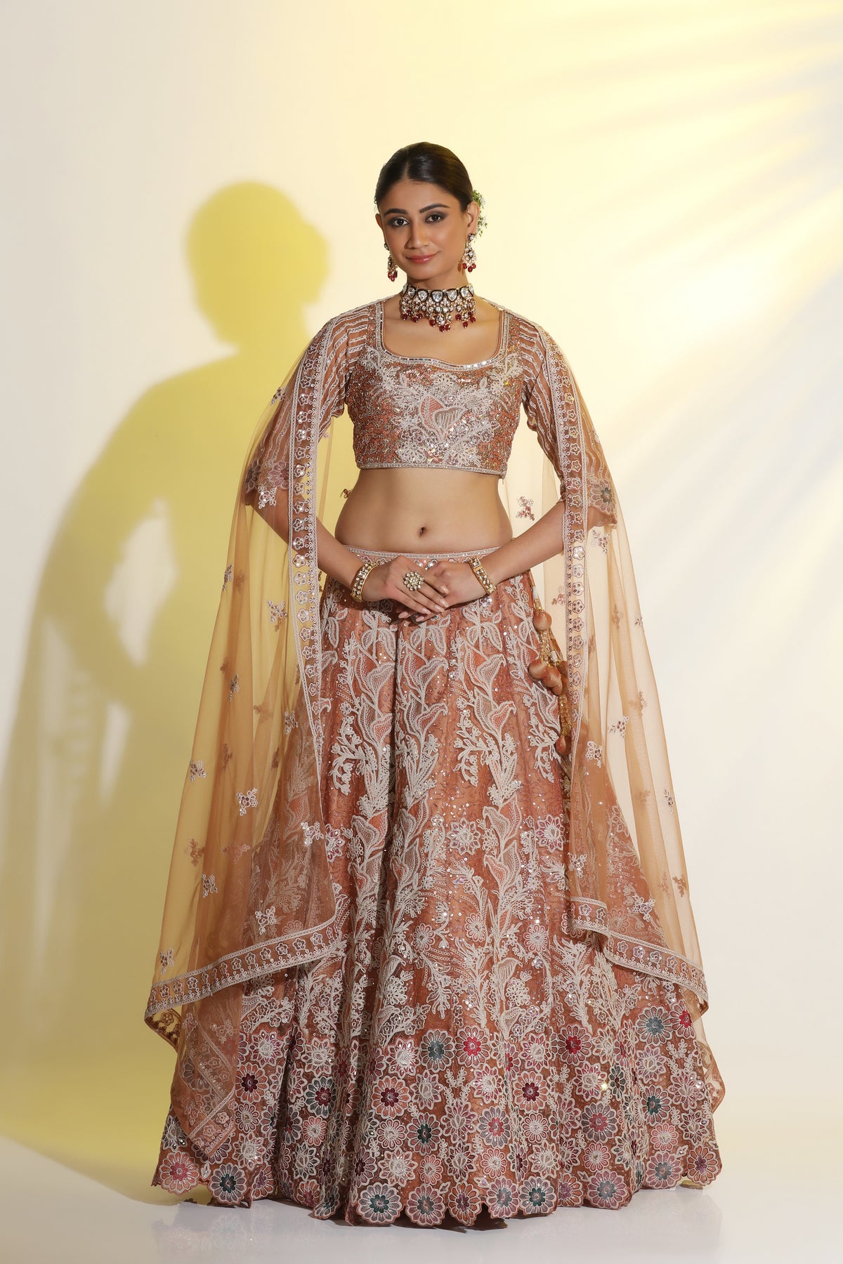 Hand Embellished Lehenga Blouse Set