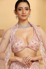 Net Kalidar cutdana and beads work Lehenga set,