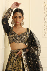 Nakshi sequin, dabka mixed hand crafted choli and banarsi brocade lehenga.